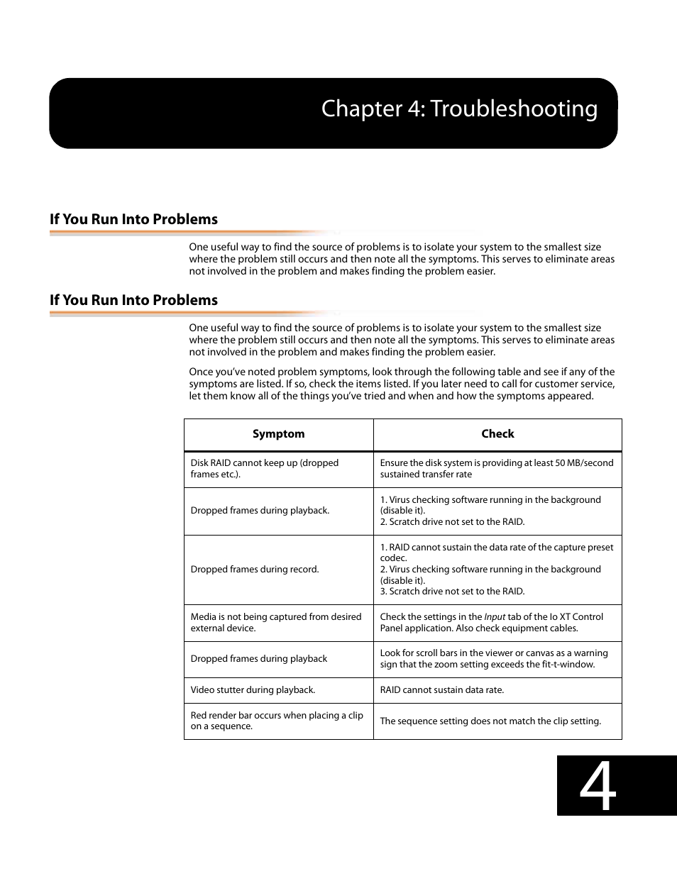 If you run into problems, If you run into problems if you run into problems, Chapter 4: troubleshooting | AJA IoExpress User Manual | Page 53 / 68