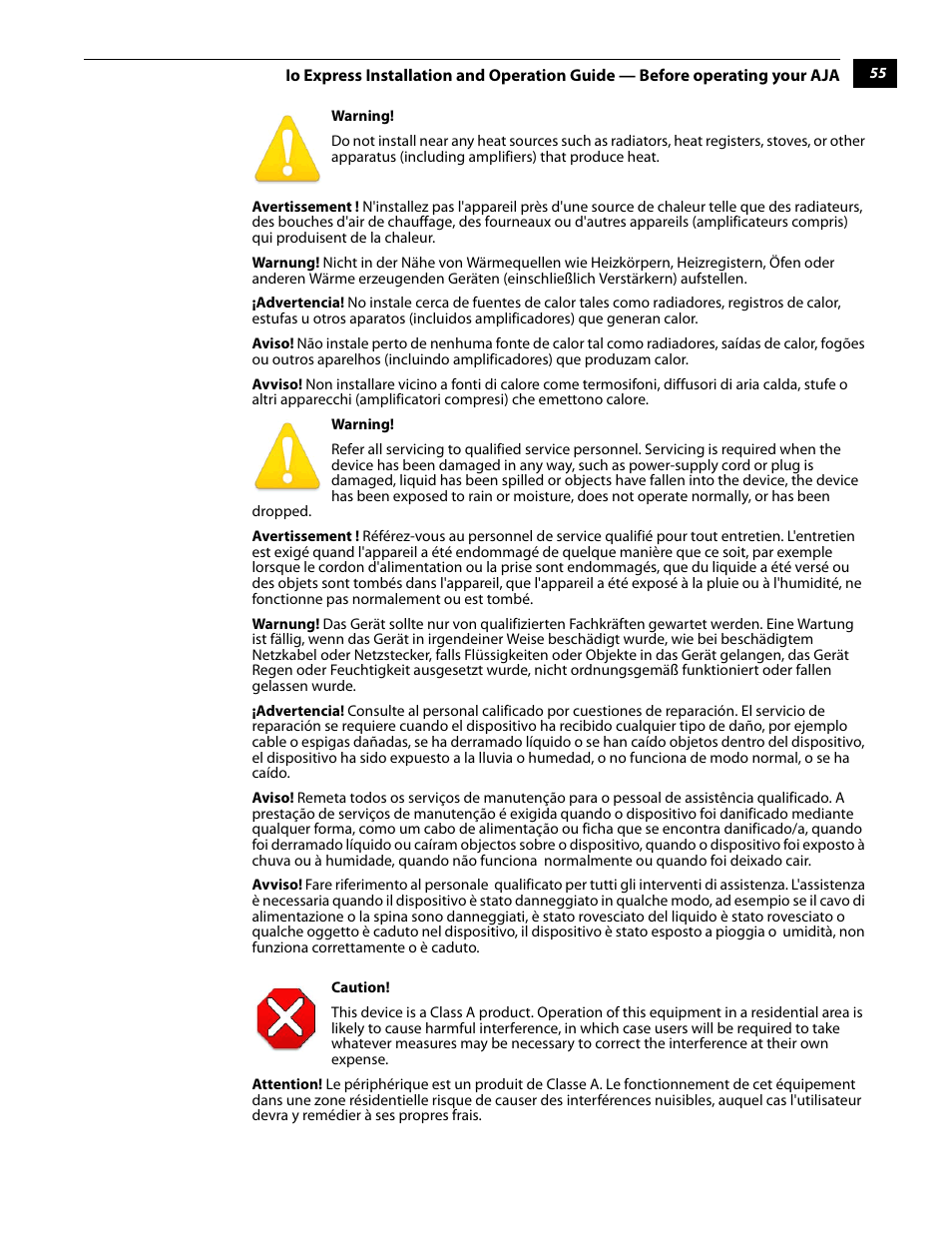 AJA IoExpress User Manual | Page 61 / 68