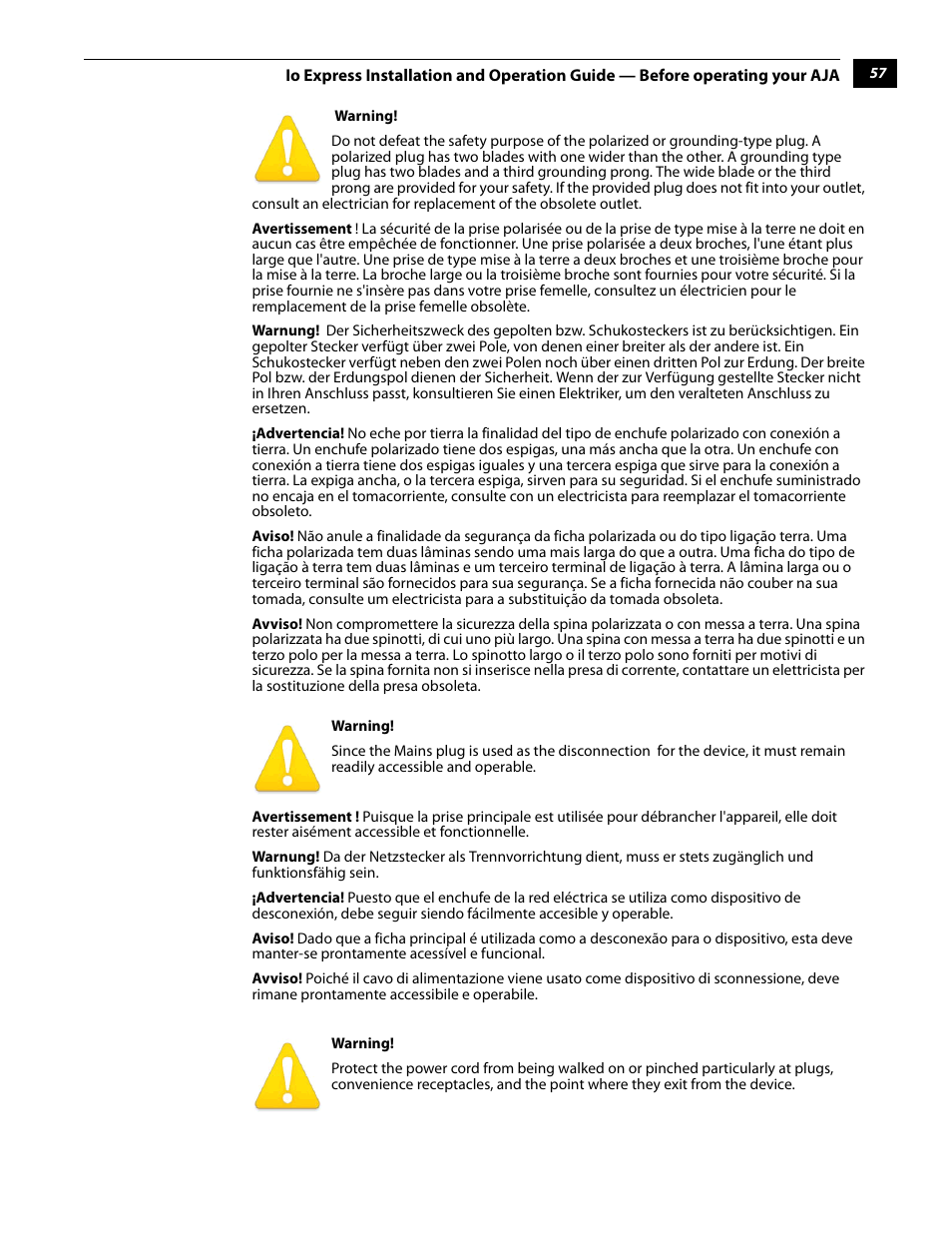AJA IoExpress User Manual | Page 63 / 68
