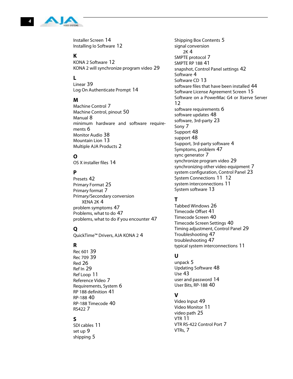 AJA IoExpress User Manual | Page 66 / 68