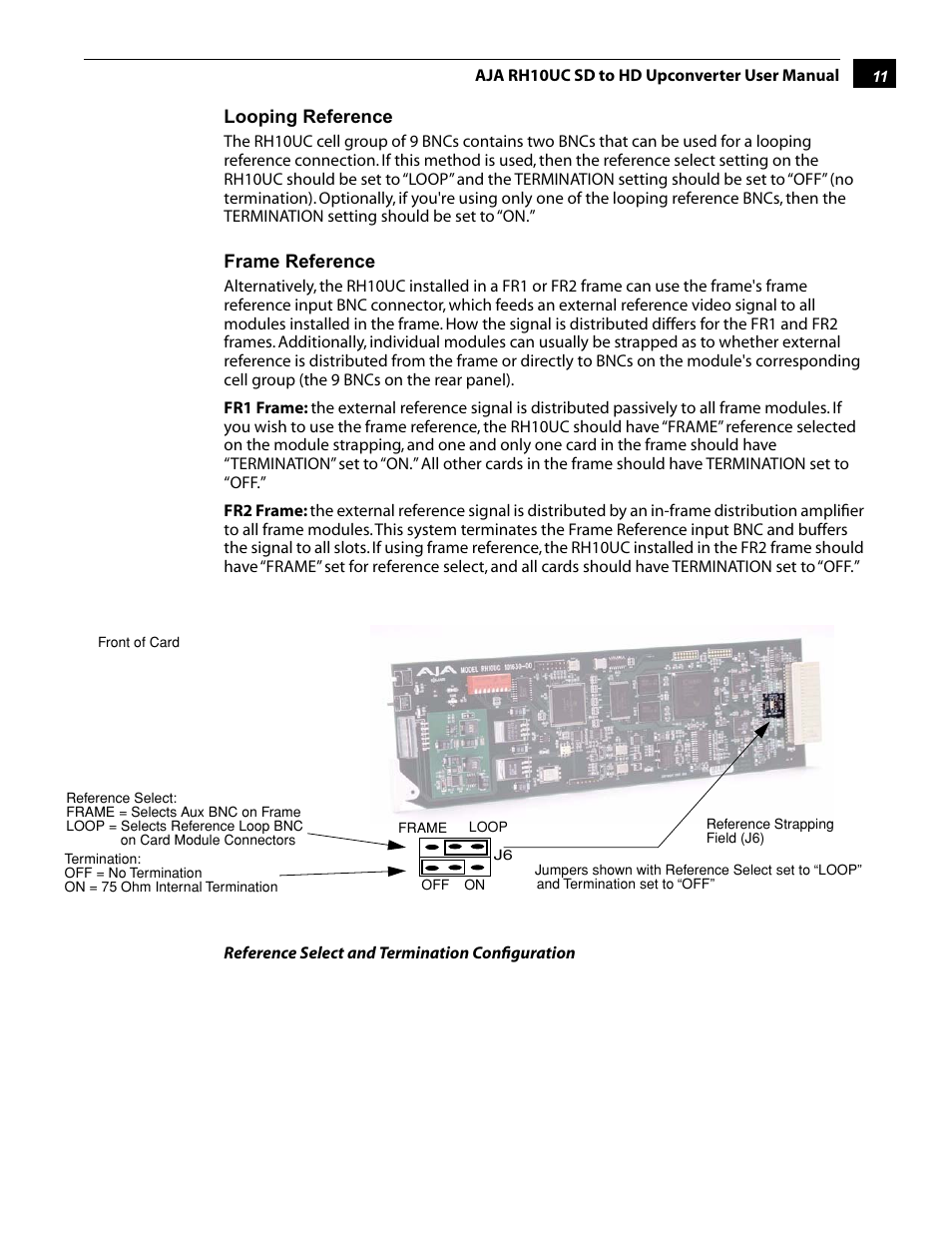 AJA RH10UC User Manual | Page 11 / 20