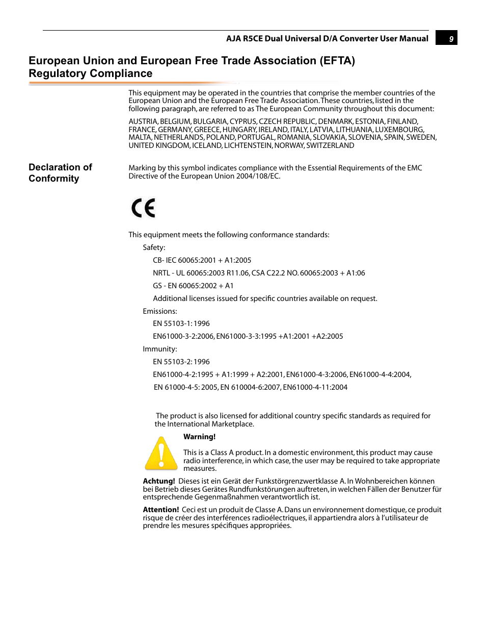 AJA R5CE User Manual | Page 9 / 14