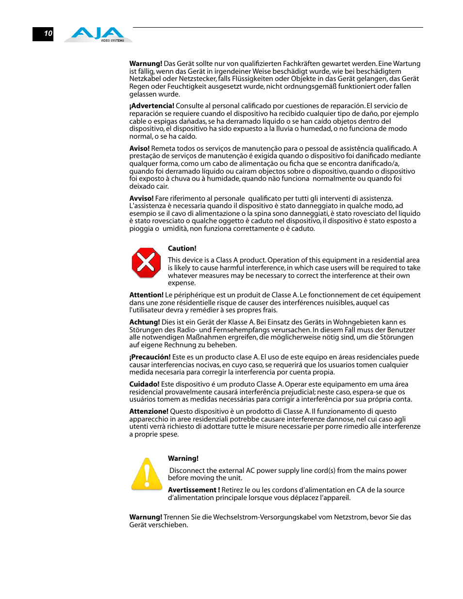 AJA R20DA User Manual | Page 10 / 12