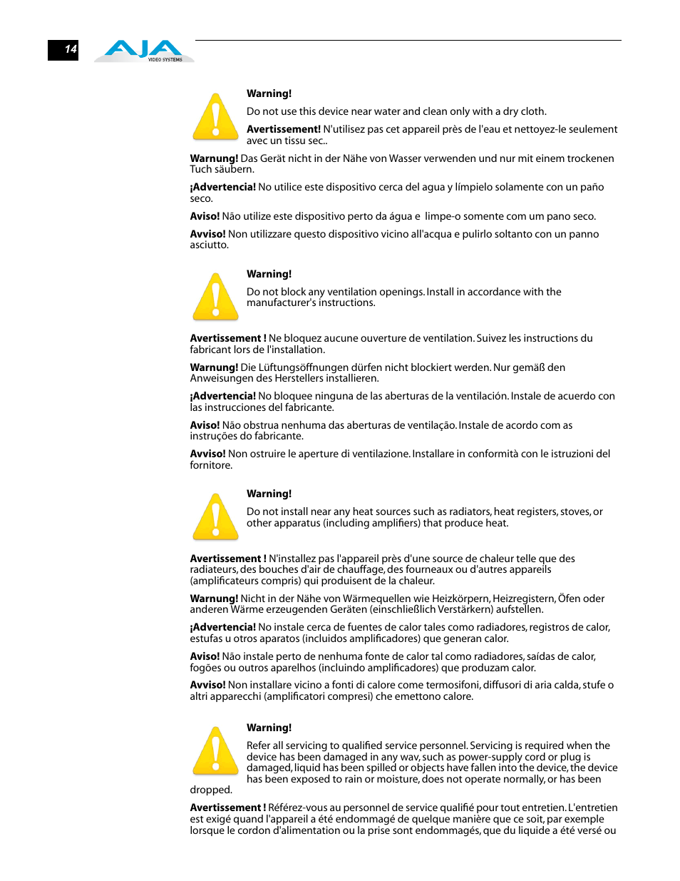 AJA R20AD User Manual | Page 14 / 18