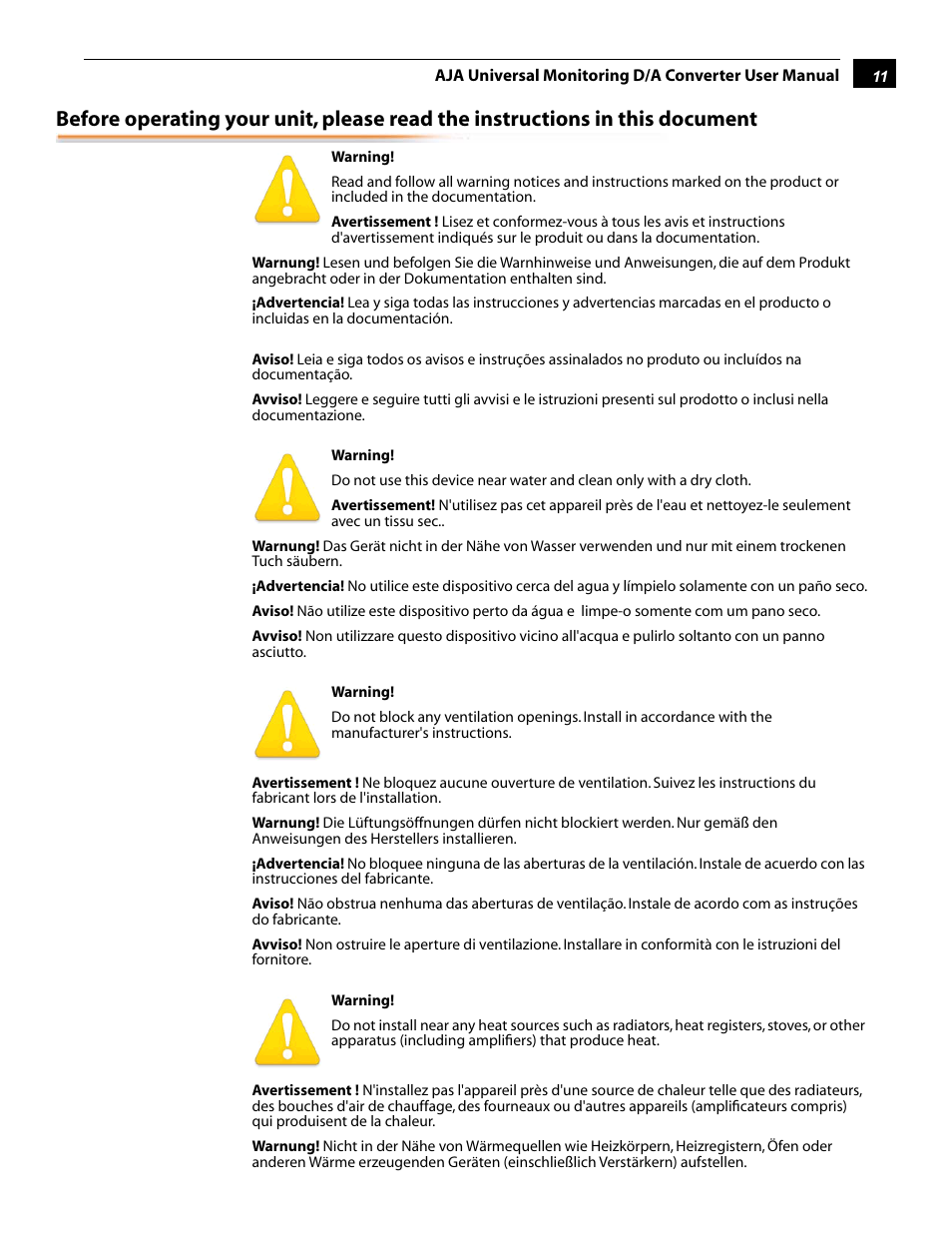 AJA R10CE User Manual | Page 11 / 14