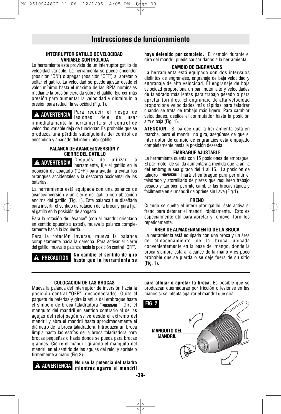 Instrucciones de funcionamiento | Bosch 38636 User Manual | Page 39 / 48