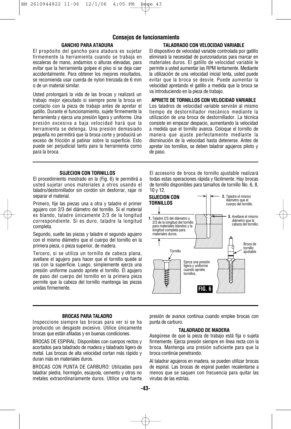 Consejos de funcionamiento | Bosch 38636 User Manual | Page 43 / 48