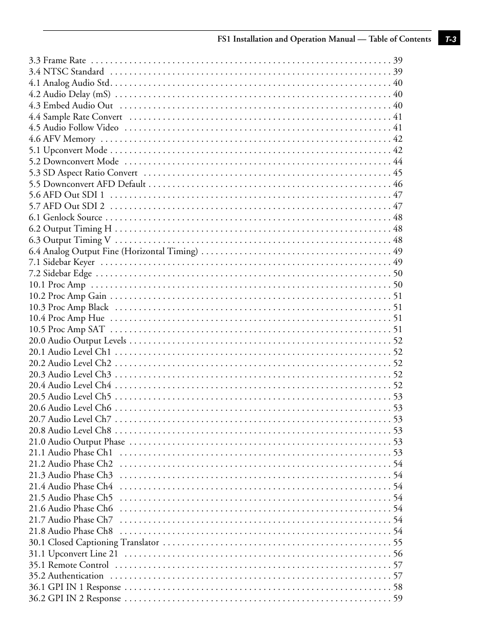 AJA FS1 User Manual | Page 7 / 106