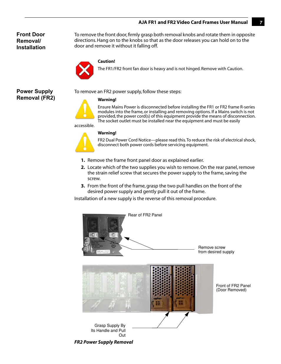 AJA FR2 User Manual | Page 7 / 18