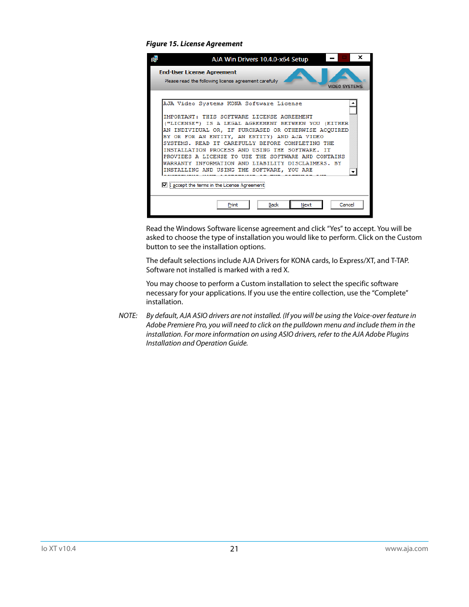 AJA IoXT User Manual | Page 21 / 70