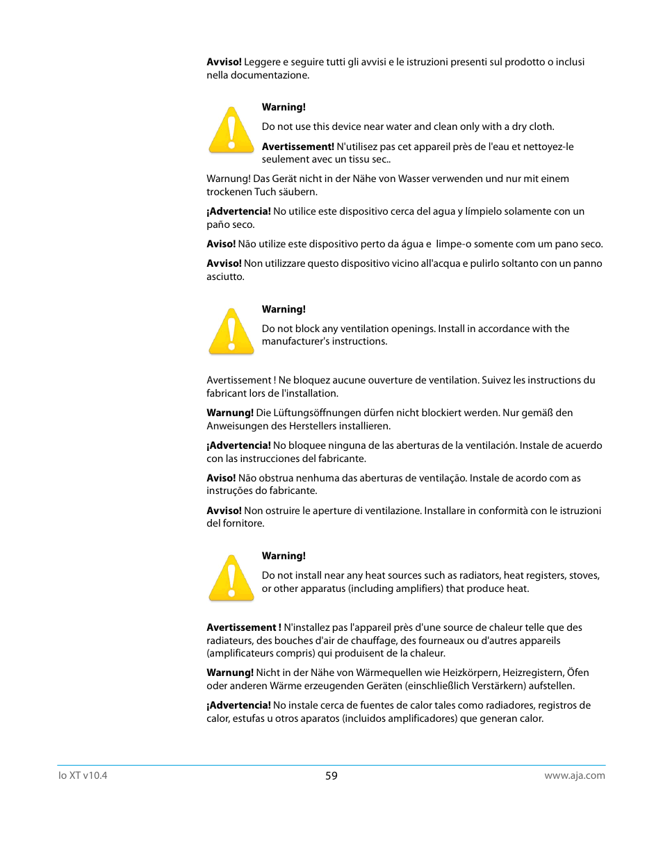 AJA IoXT User Manual | Page 59 / 70