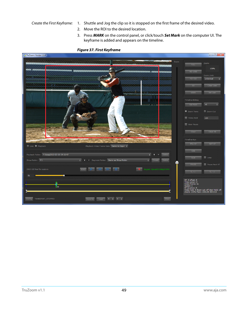 AJA TruZoom User Manual | Page 49 / 72