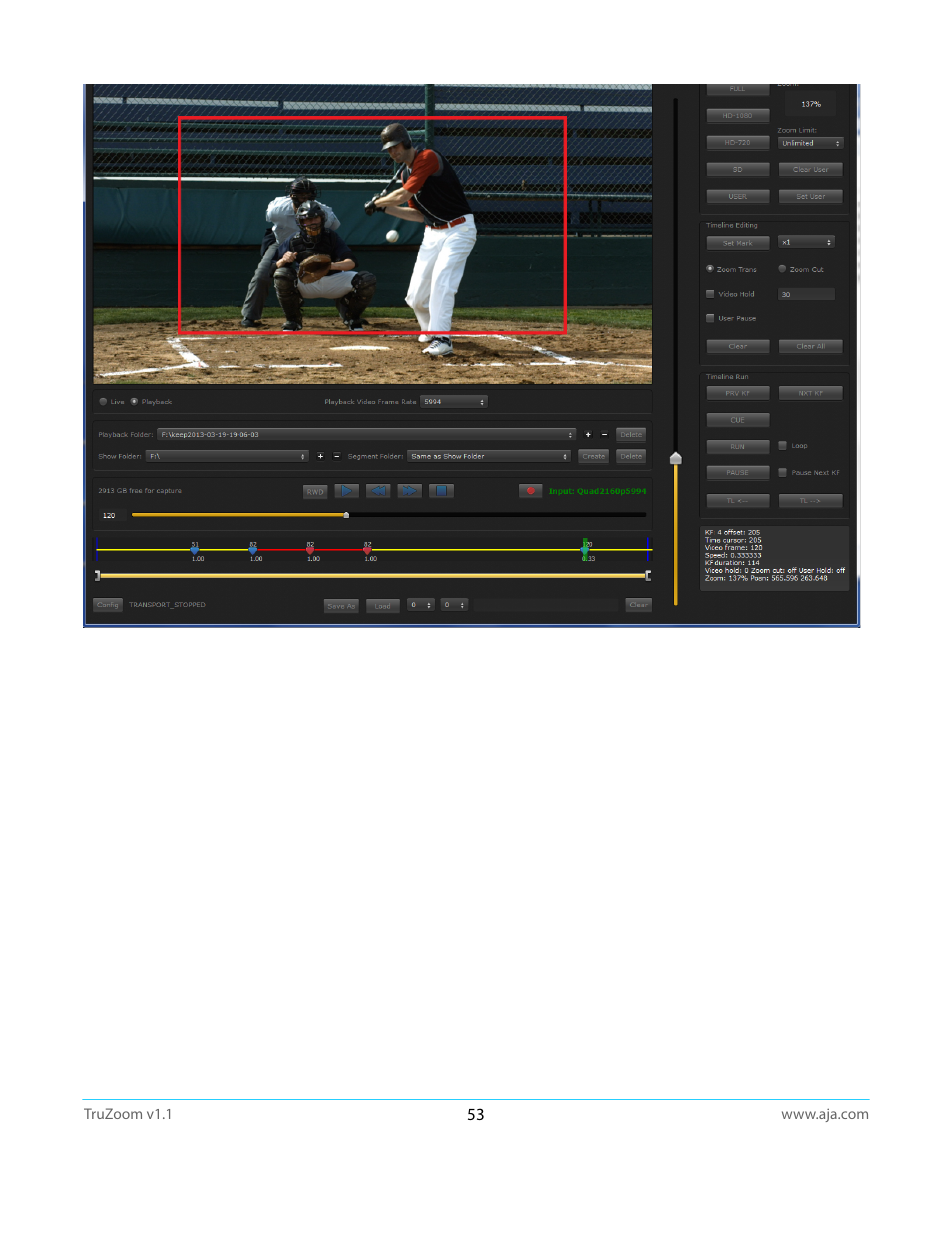 AJA TruZoom User Manual | Page 53 / 72