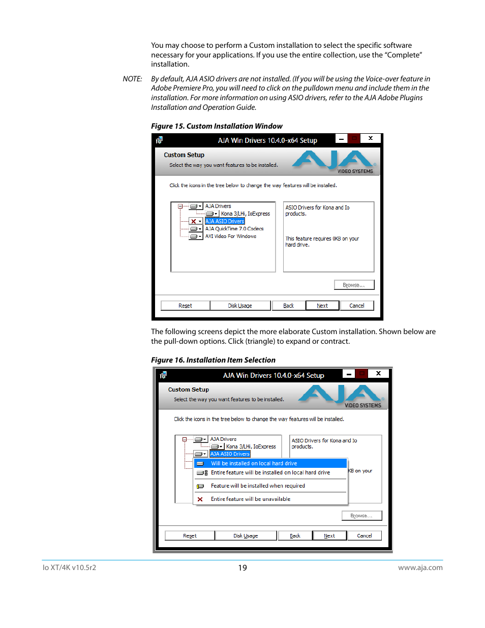 AJA Io4K User Manual | Page 19 / 74