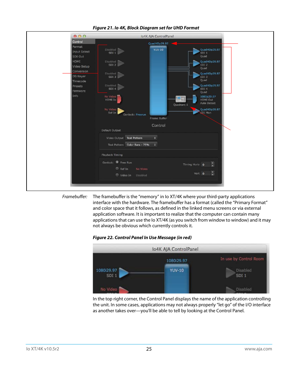 AJA Io4K User Manual | Page 25 / 74