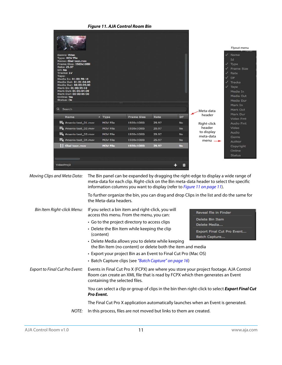AJA Control Room User Manual | Page 11 / 25
