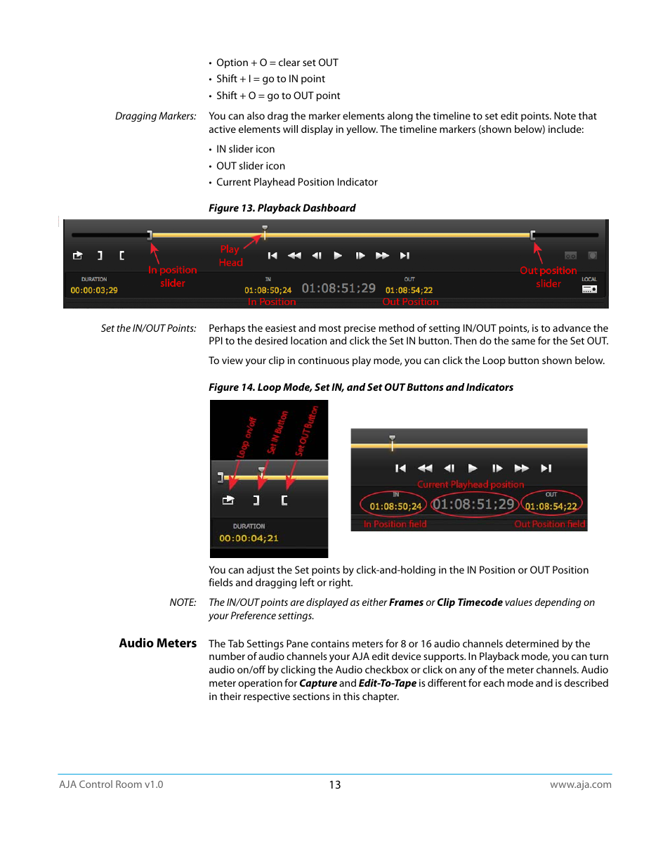 Audio meters | AJA Control Room User Manual | Page 13 / 25