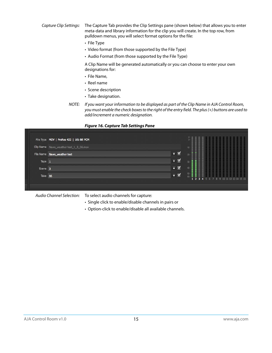 AJA Control Room User Manual | Page 15 / 25
