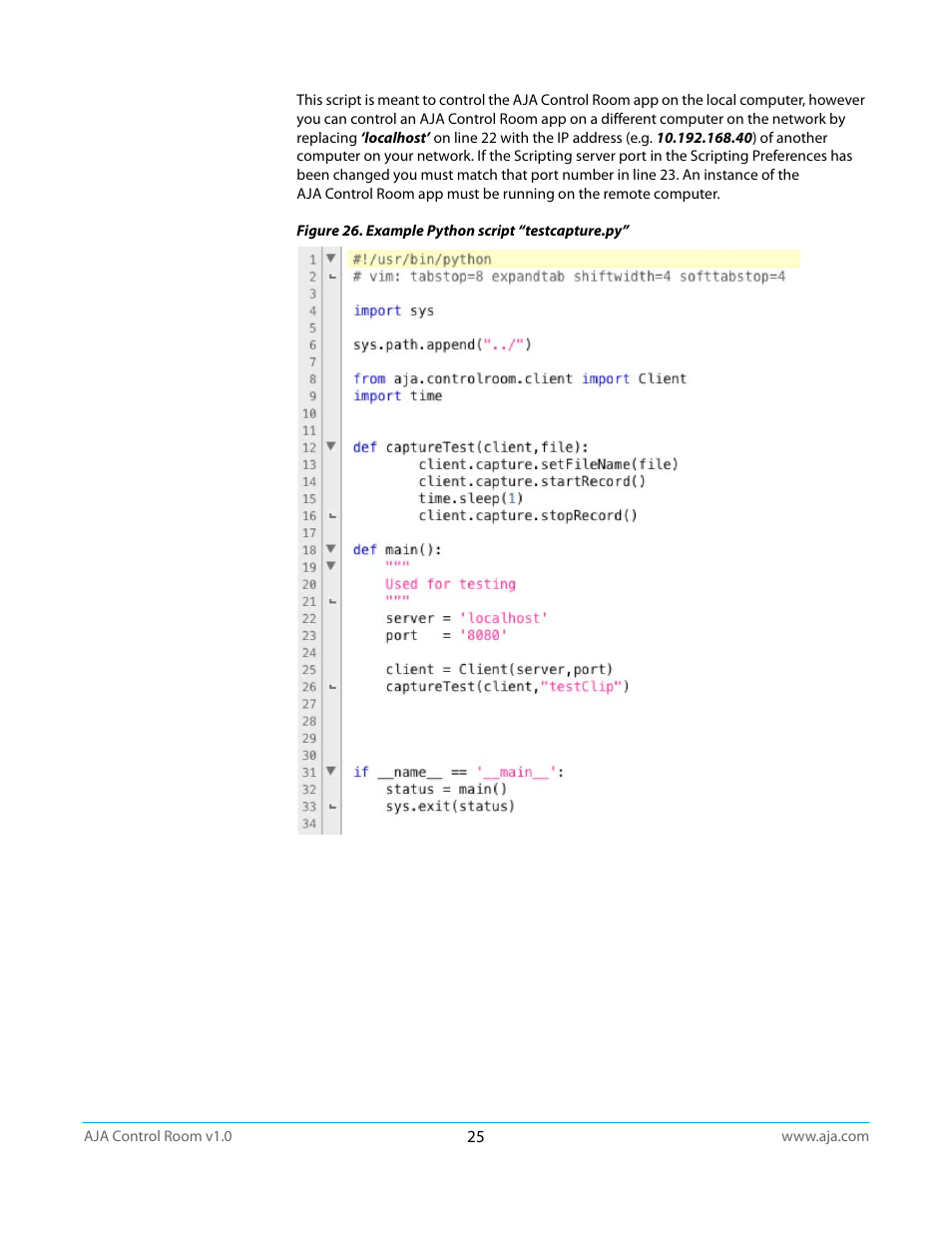 AJA Control Room User Manual | Page 25 / 25
