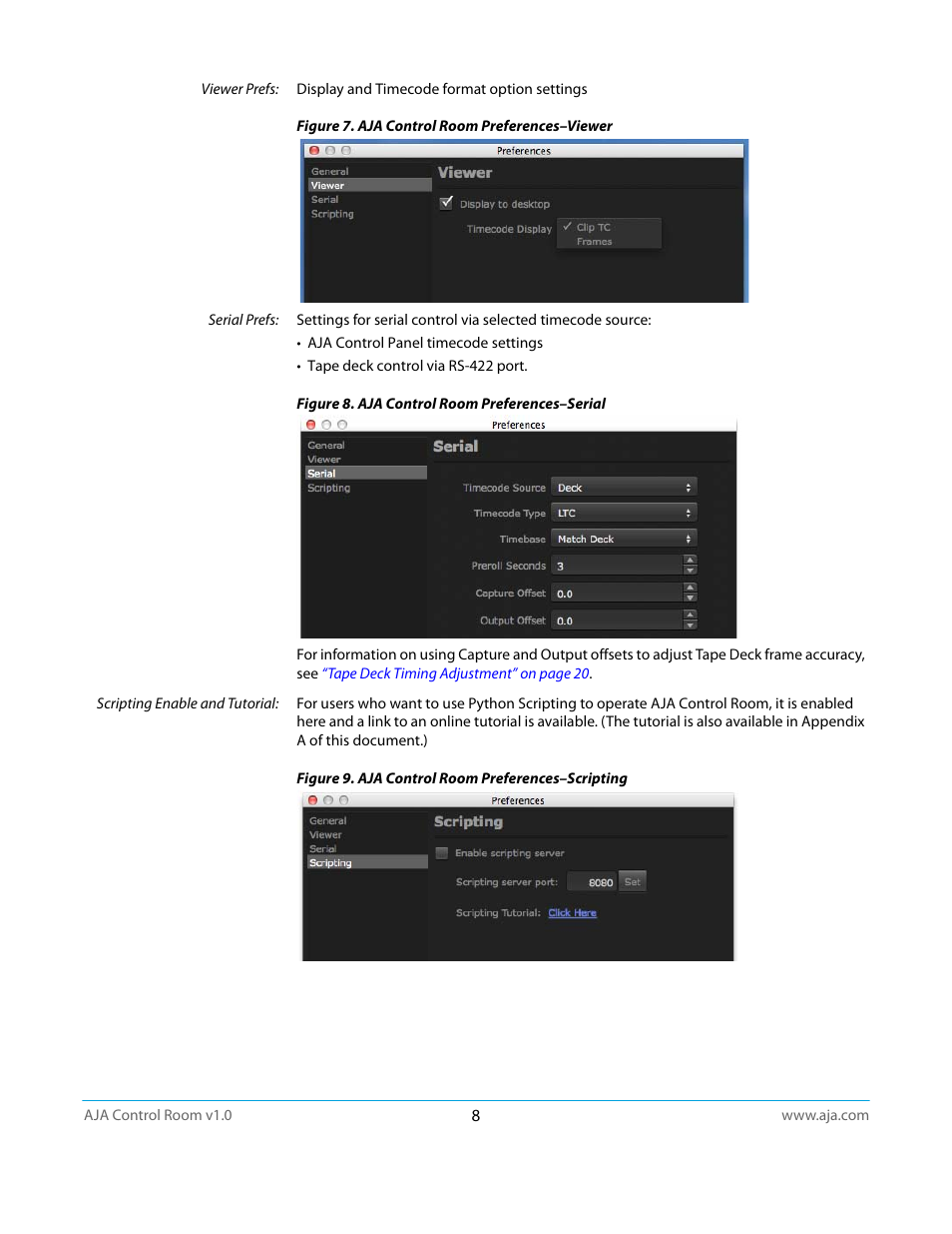 AJA Control Room User Manual | Page 8 / 25