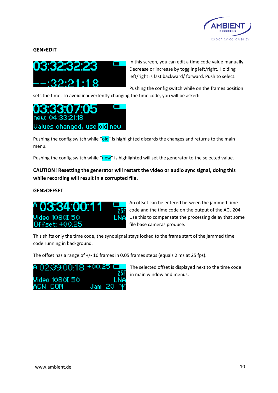 Ambient Lockit - ACL 204 User Manual | Page 12 / 32