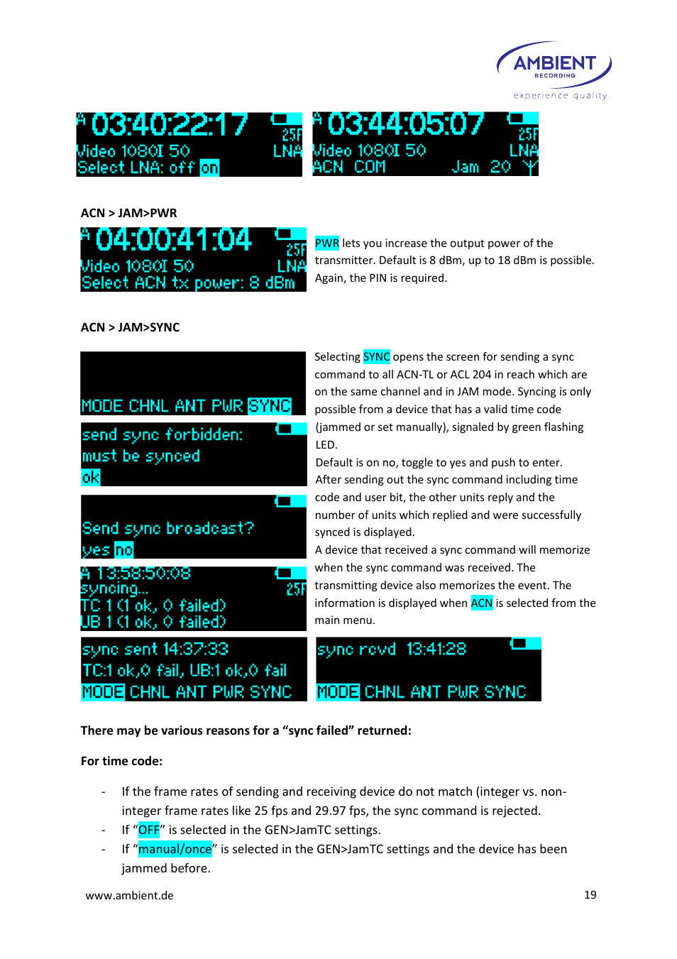 Ambient Lockit - ACL 204 User Manual | Page 21 / 32