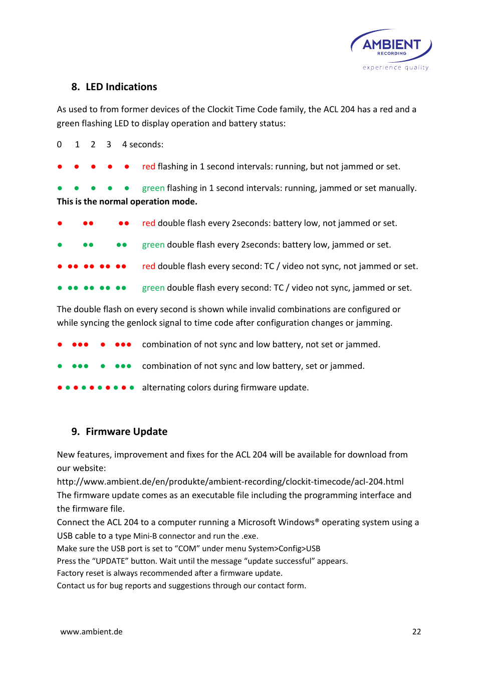 Ambient Lockit - ACL 204 User Manual | Page 24 / 32