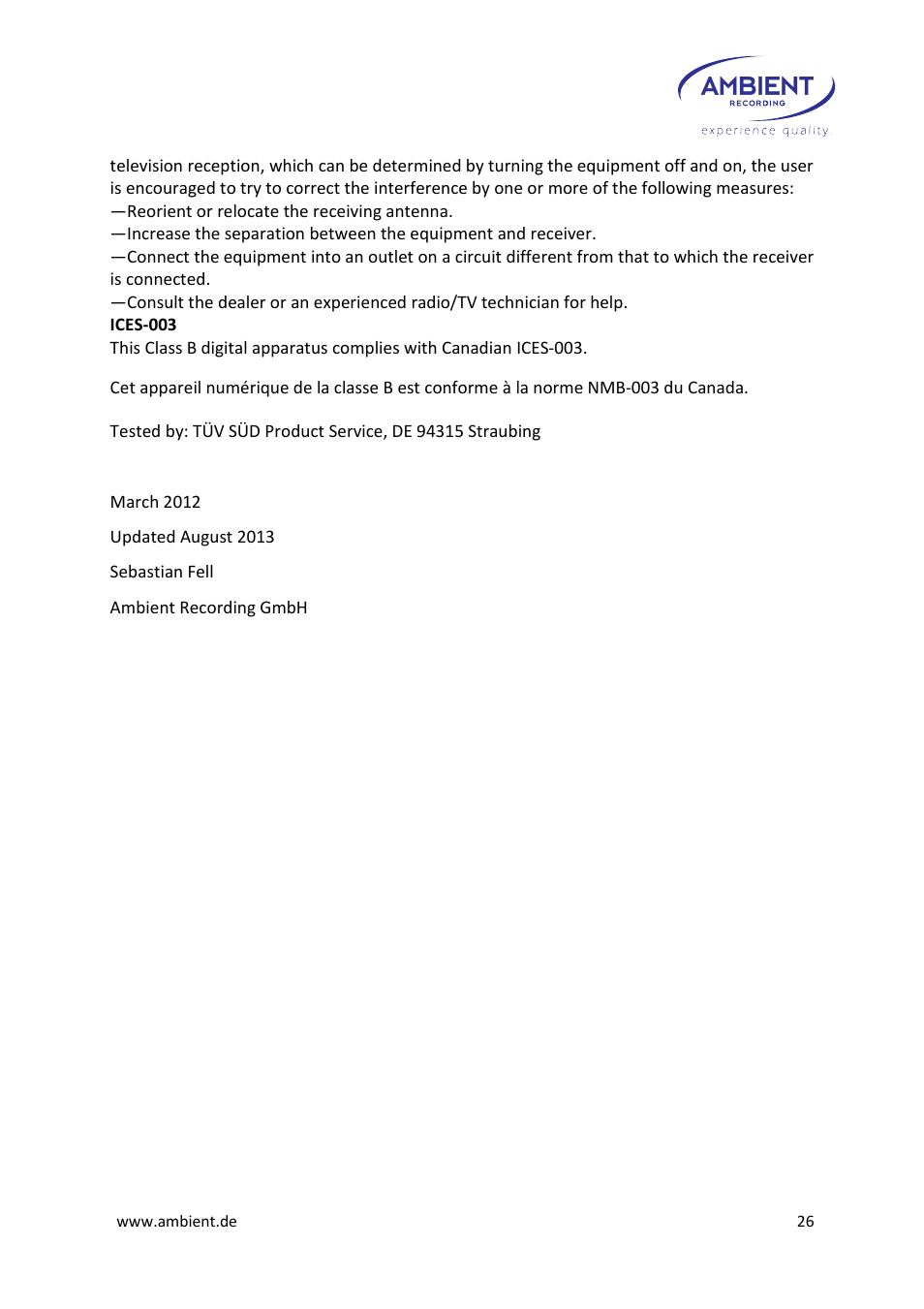 Ambient Lockit - ACL 204 User Manual | Page 28 / 32