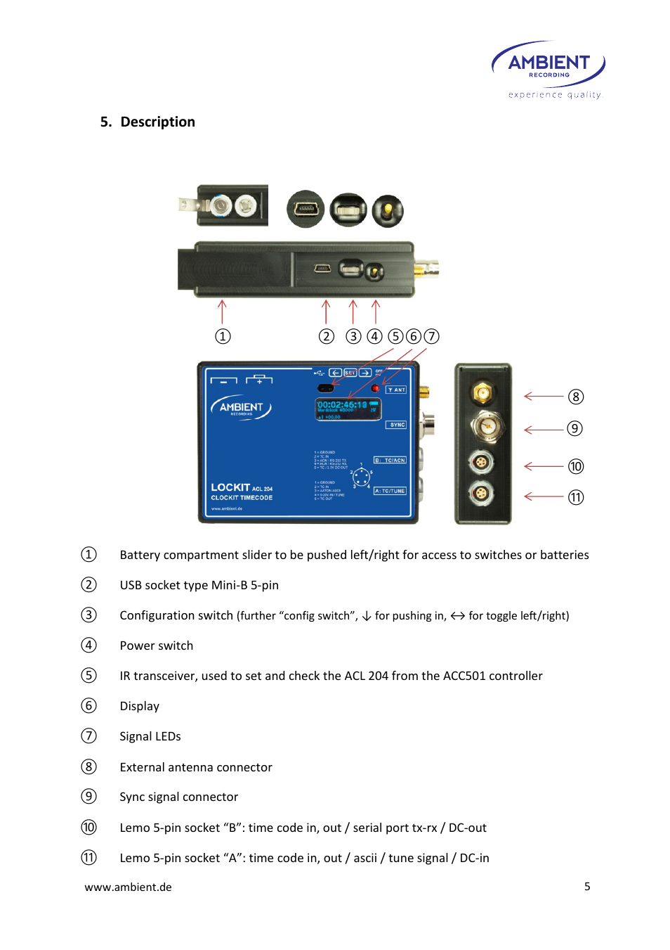 Ambient Lockit - ACL 204 User Manual | Page 7 / 32