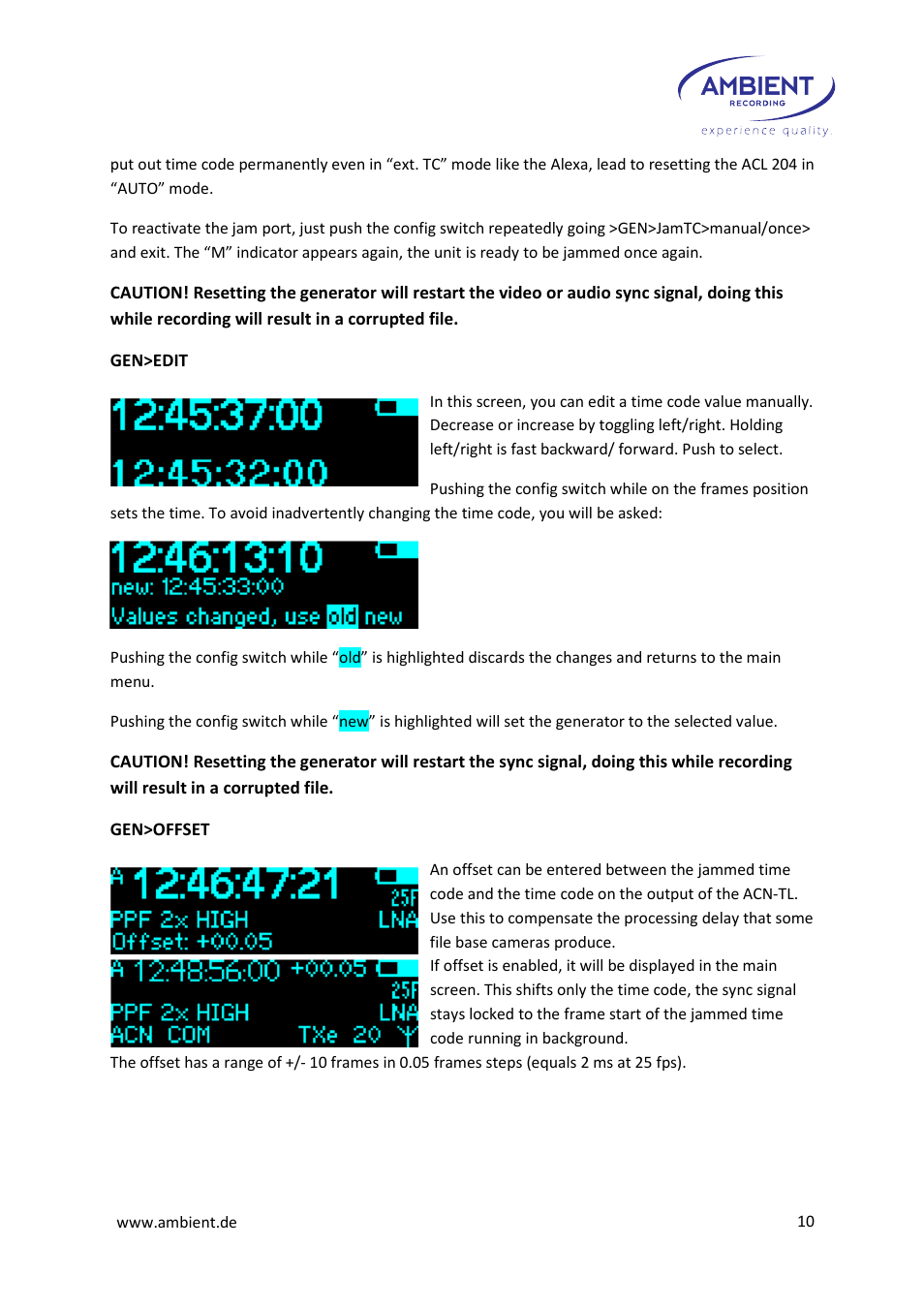 Ambient Tiny Lockit - ACN TL User Manual | Page 12 / 32