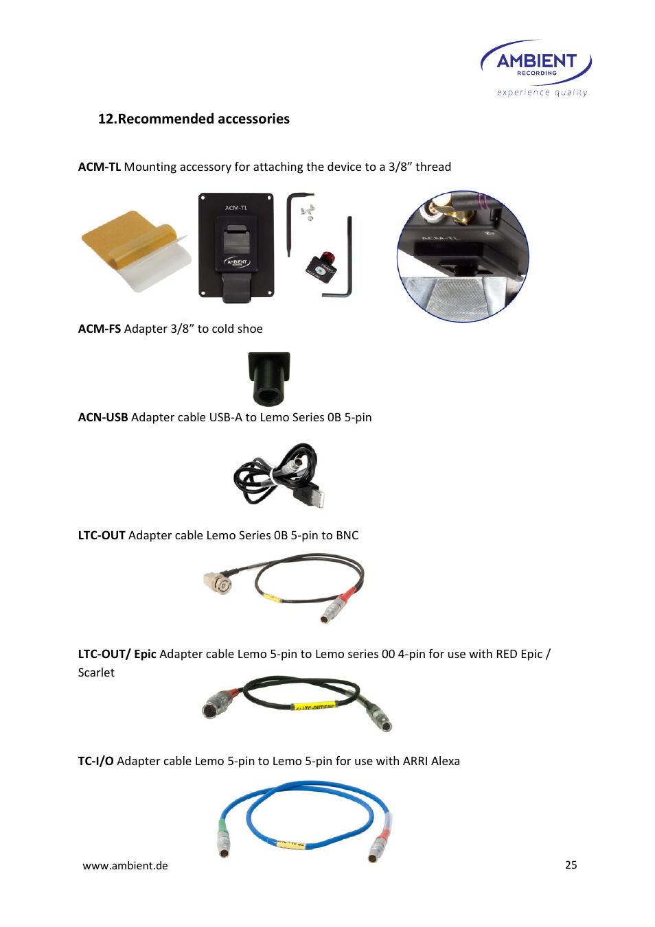 Ambient Tiny Lockit - ACN TL User Manual | Page 27 / 32