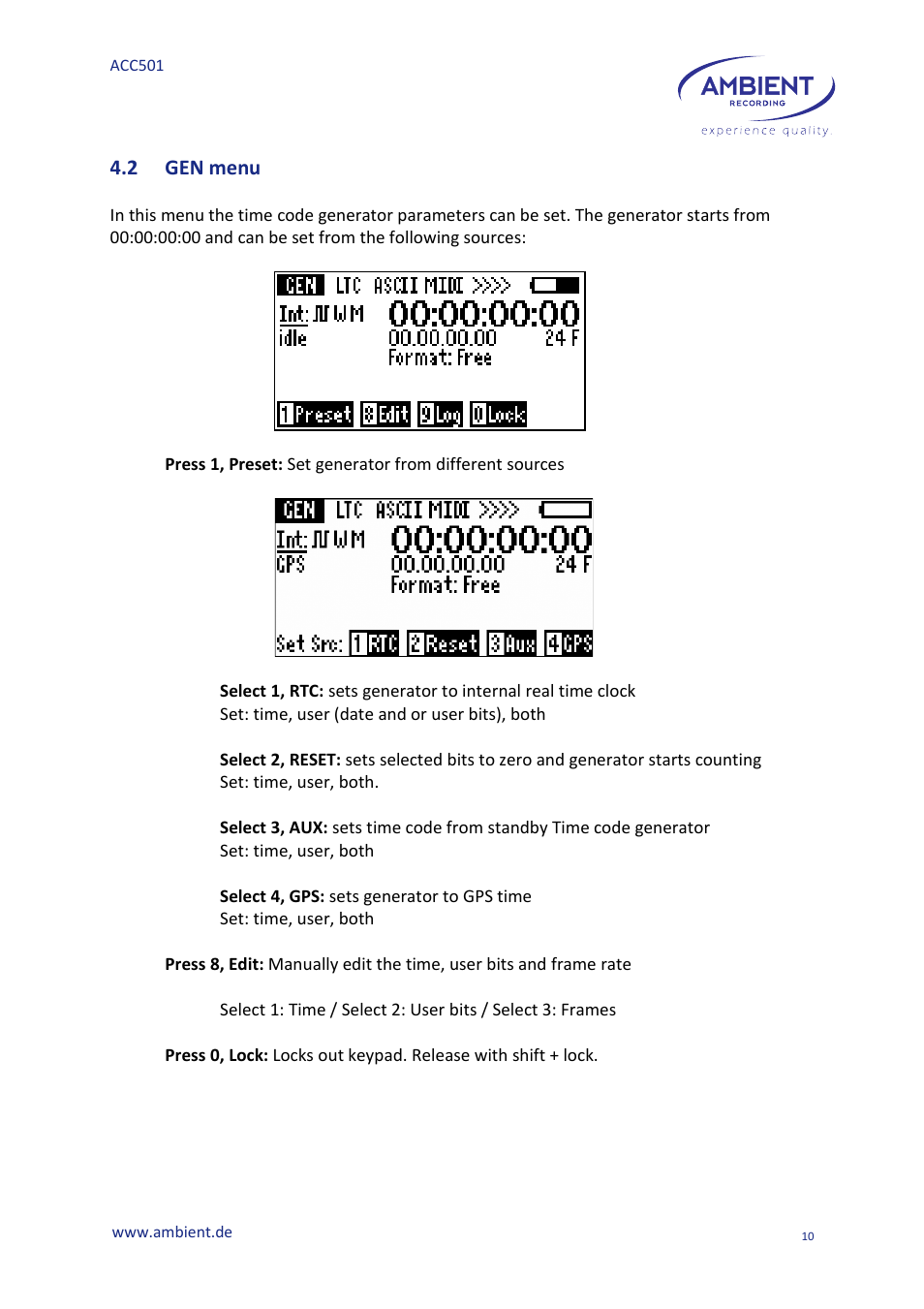 Ambient Controller - ACC 501 User Manual | Page 12 / 24