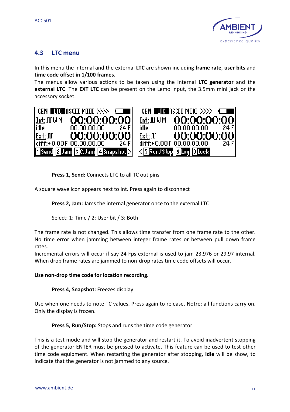 Ambient Controller - ACC 501 User Manual | Page 13 / 24