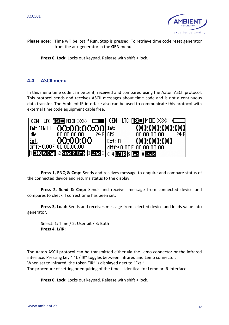 Ambient Controller - ACC 501 User Manual | Page 14 / 24