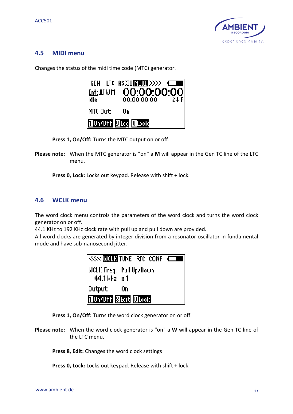 Ambient Controller - ACC 501 User Manual | Page 15 / 24