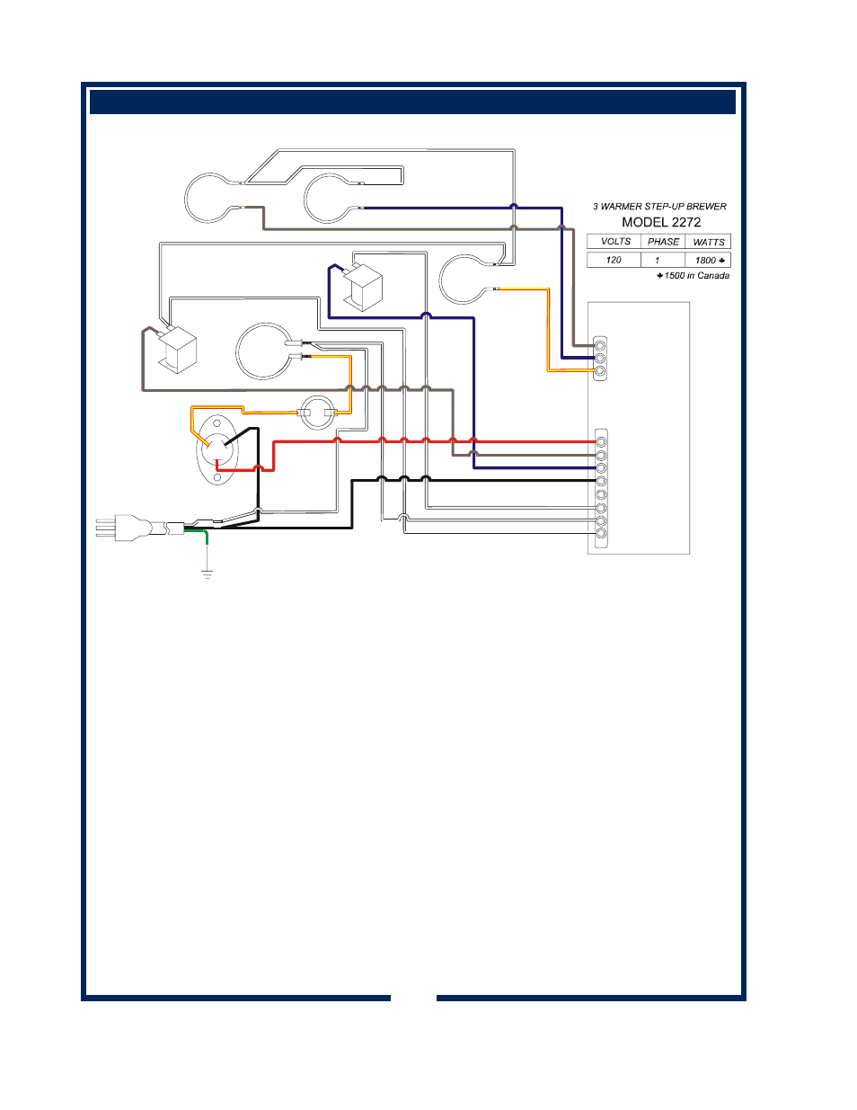 Wiring diagram — step-up model 22 | Bloomfield 2272 User Manual | Page 24 / 26
