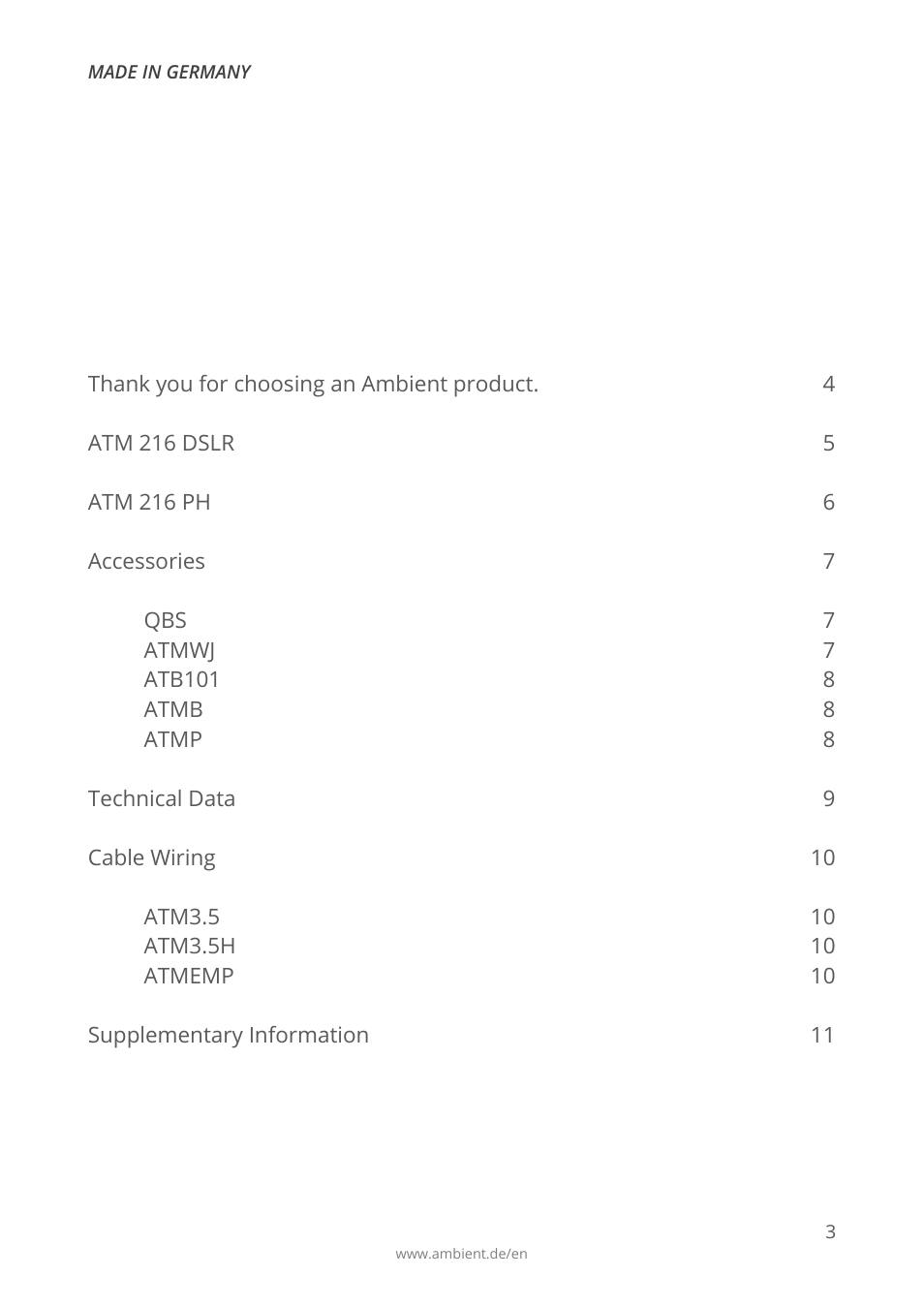Ambient ATM 216 User Manual | Page 2 / 11