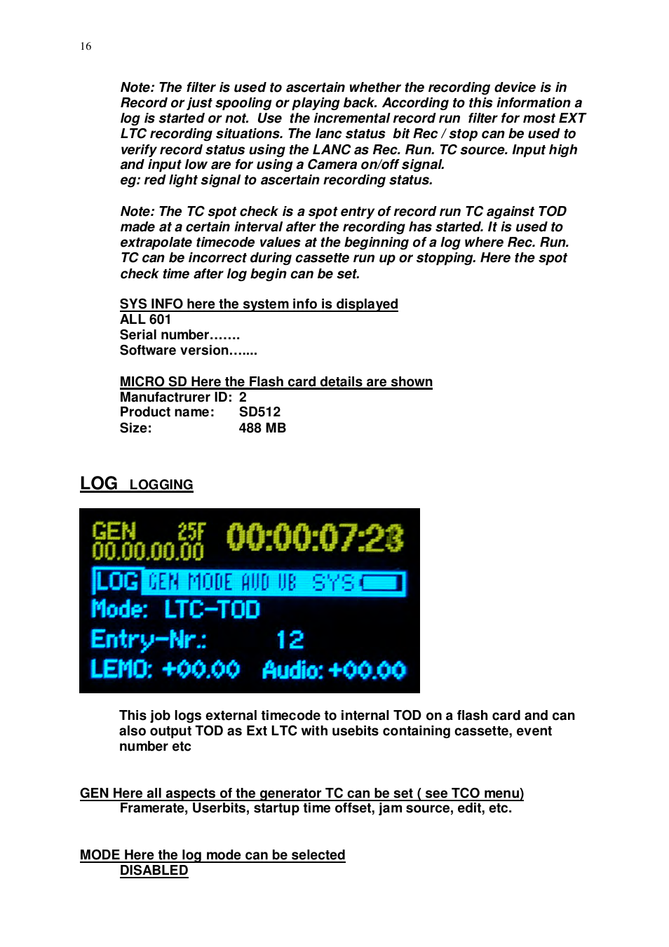 Ambient Lanc Logger - ALL601 User Manual | Page 16 / 20