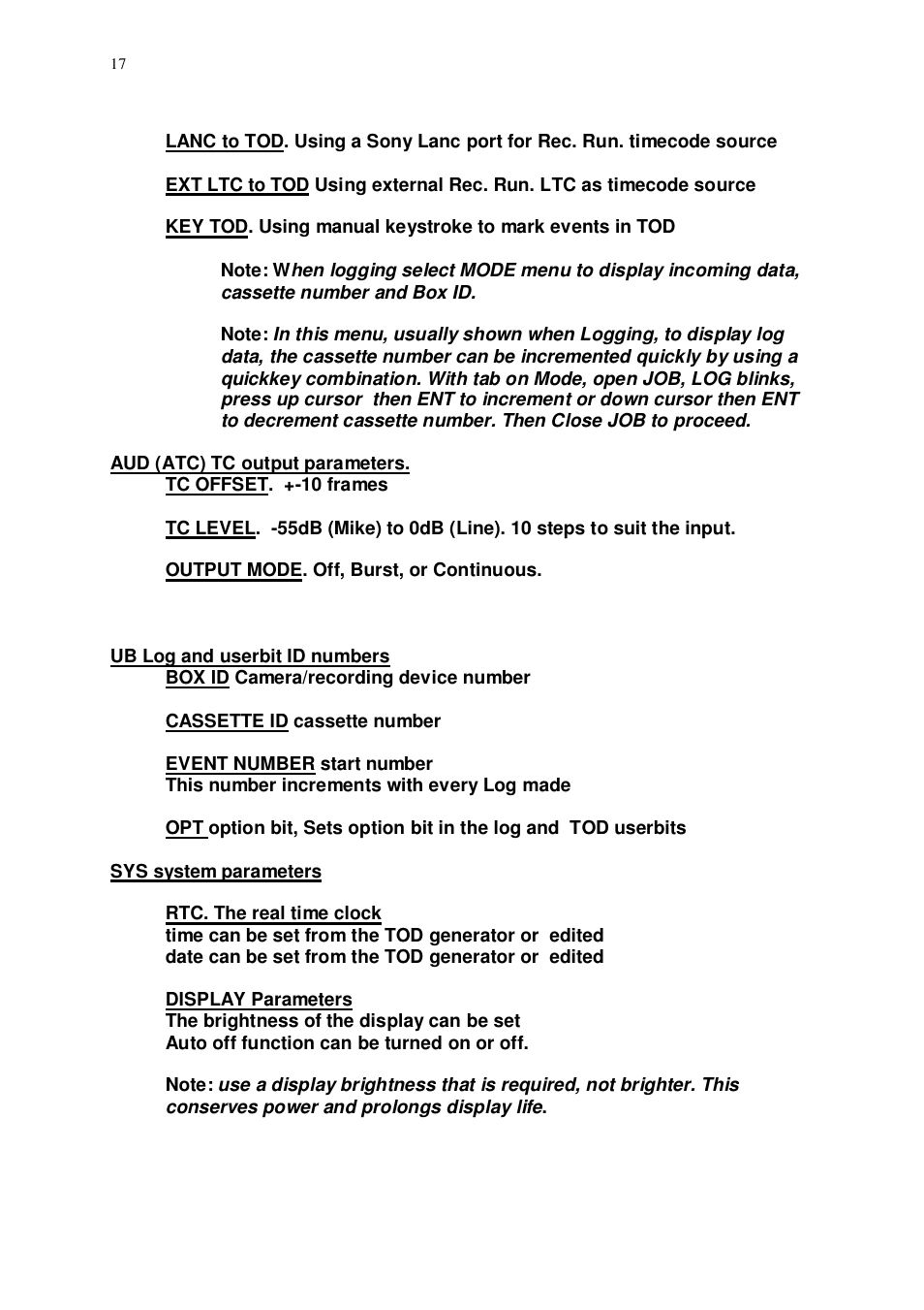 Ambient Lanc Logger - ALL601 User Manual | Page 17 / 20