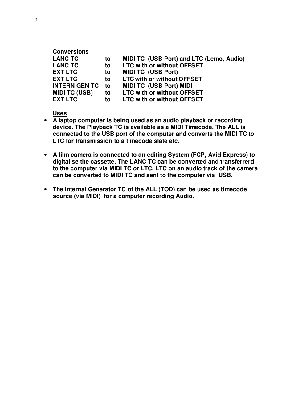 Ambient Lanc Logger - ALL601 User Manual | Page 3 / 20