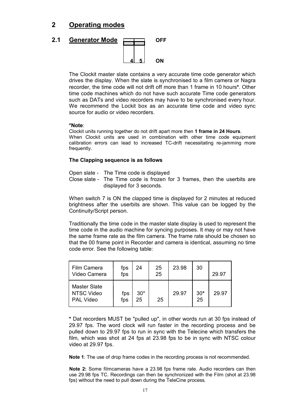 2operating modes | Ambient Wireless TC Slate - ACD 301 RF User Manual | Page 17 / 21