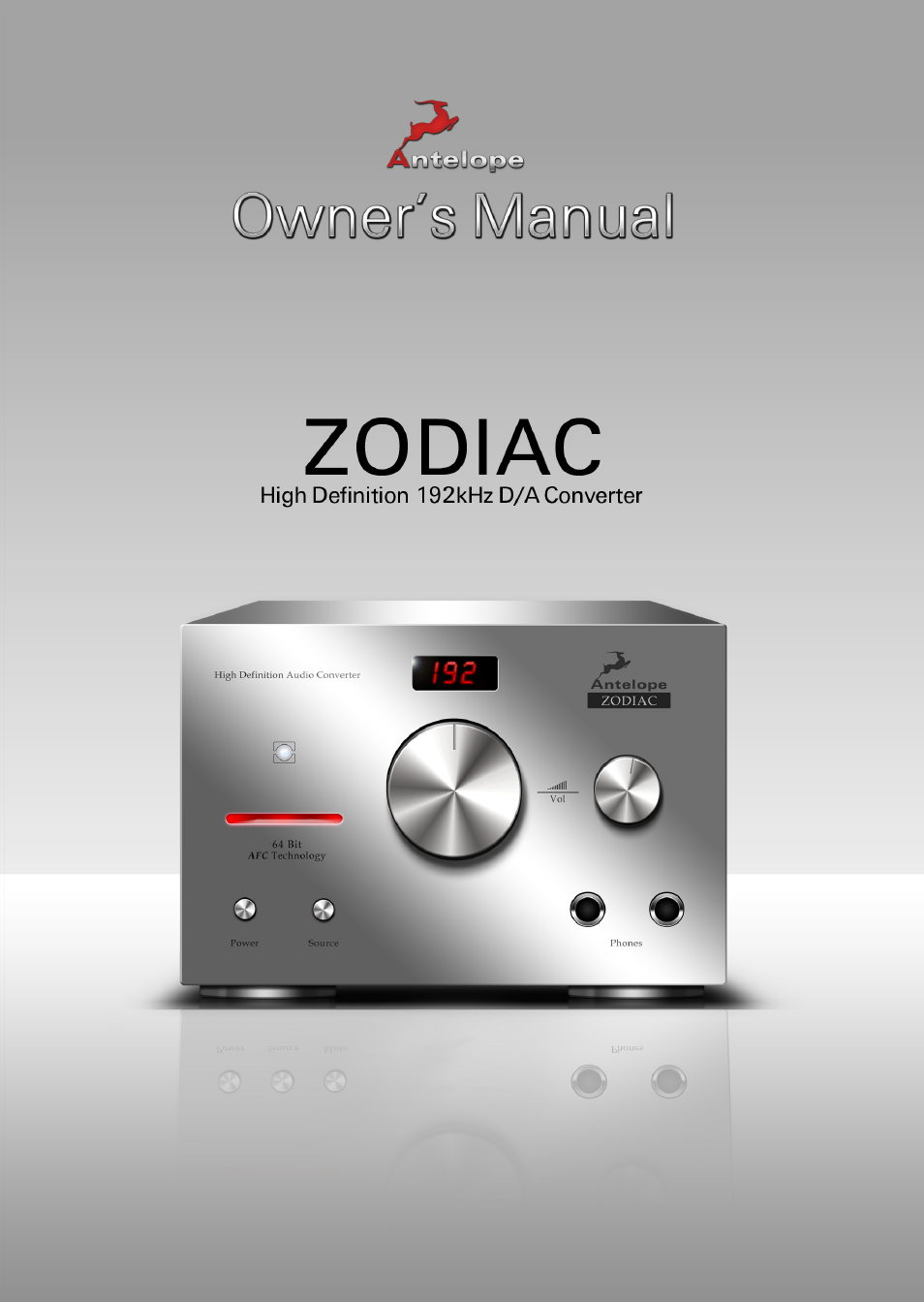 Antelope Audio Zodiac DAC User Manual | 16 pages