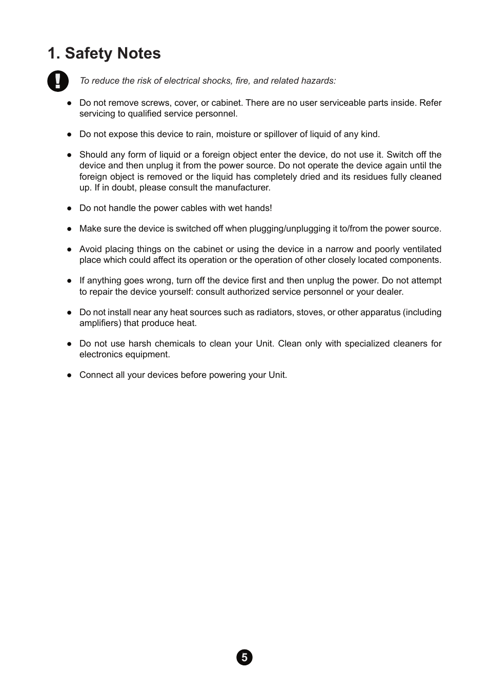 Safety notes | Antelope Audio Zodiac Gold DAC User Manual | Page 4 / 20