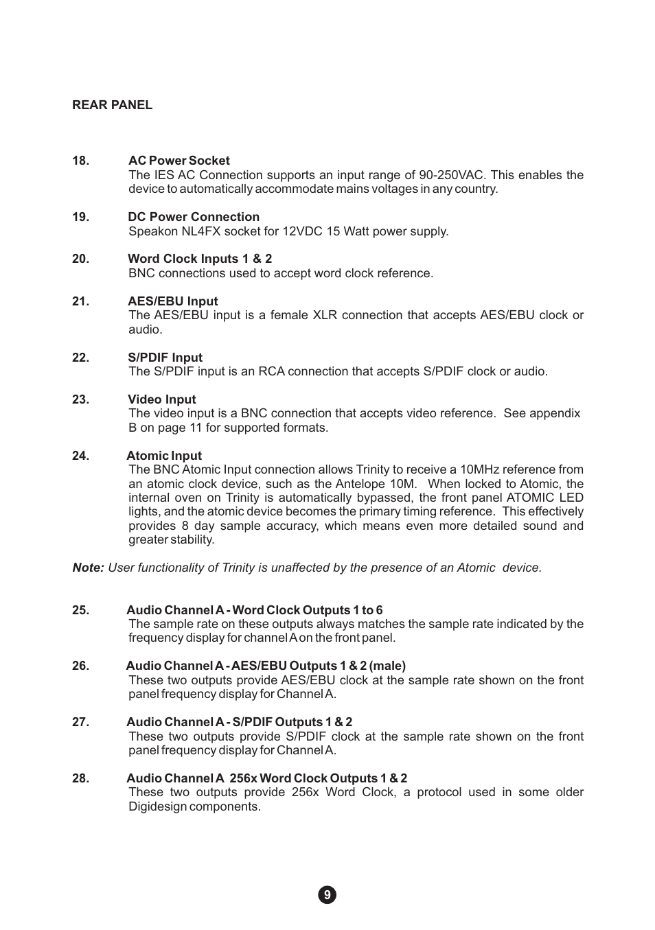 Antelope Audio Trinity Master Clock User Manual | Page 10 / 18