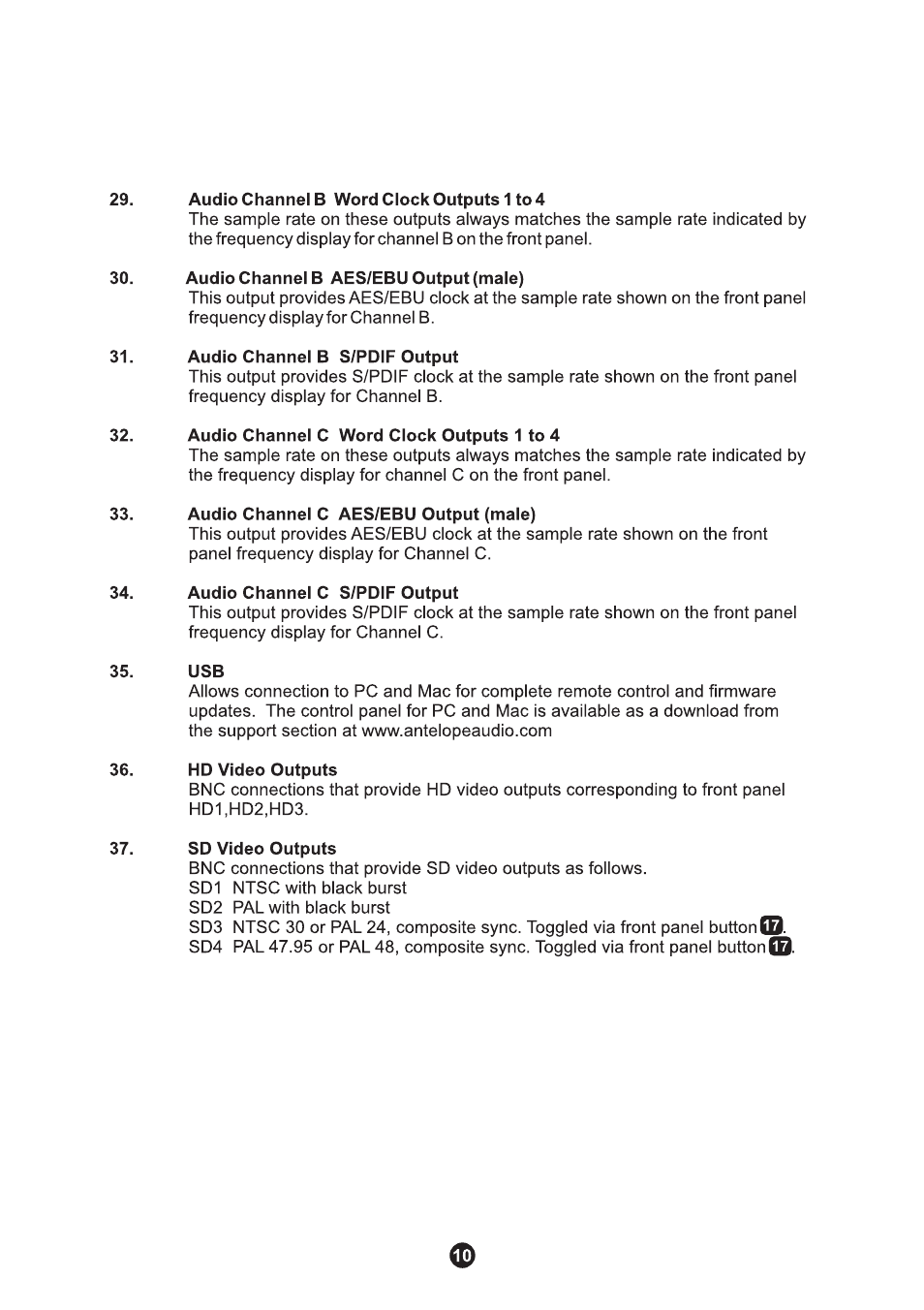 Antelope Audio Trinity Master Clock User Manual | Page 11 / 18