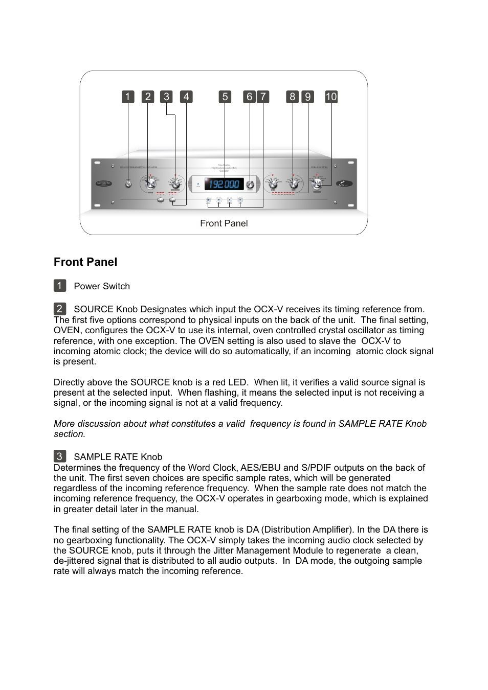 Antelope Audio OCX-V Master Clock User Manual | Page 3 / 11