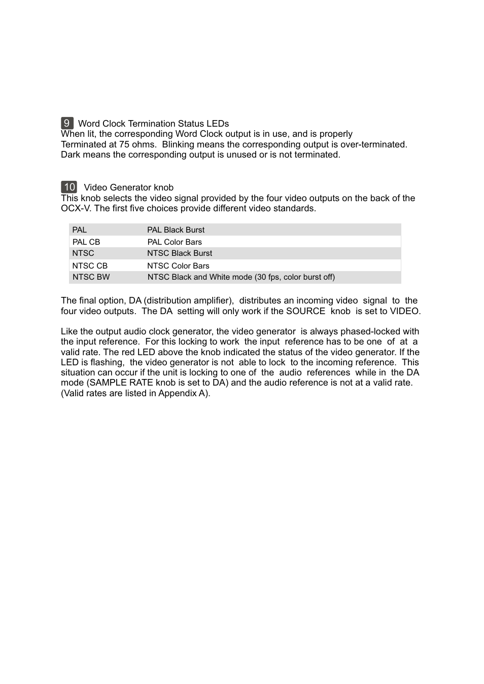Antelope Audio OCX-V Master Clock User Manual | Page 6 / 11