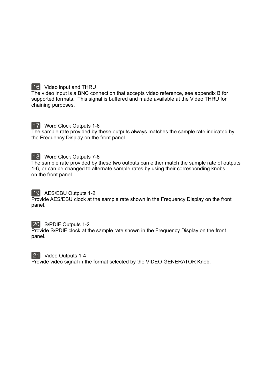 Antelope Audio OCX-V Master Clock User Manual | Page 8 / 11