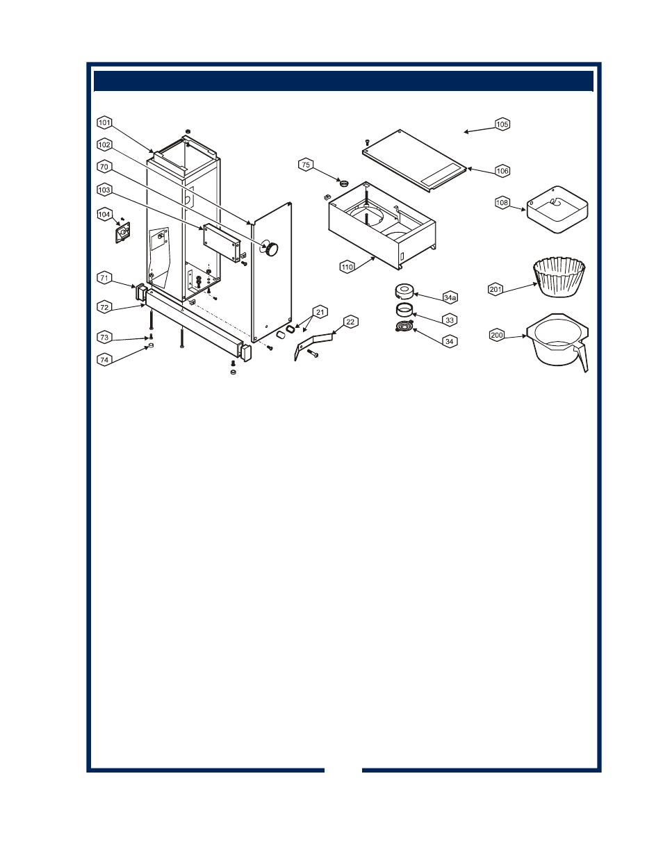 Exploded view & parts list (continued) | Bloomfield COFFEE BREWERS User Manual | Page 27 / 30