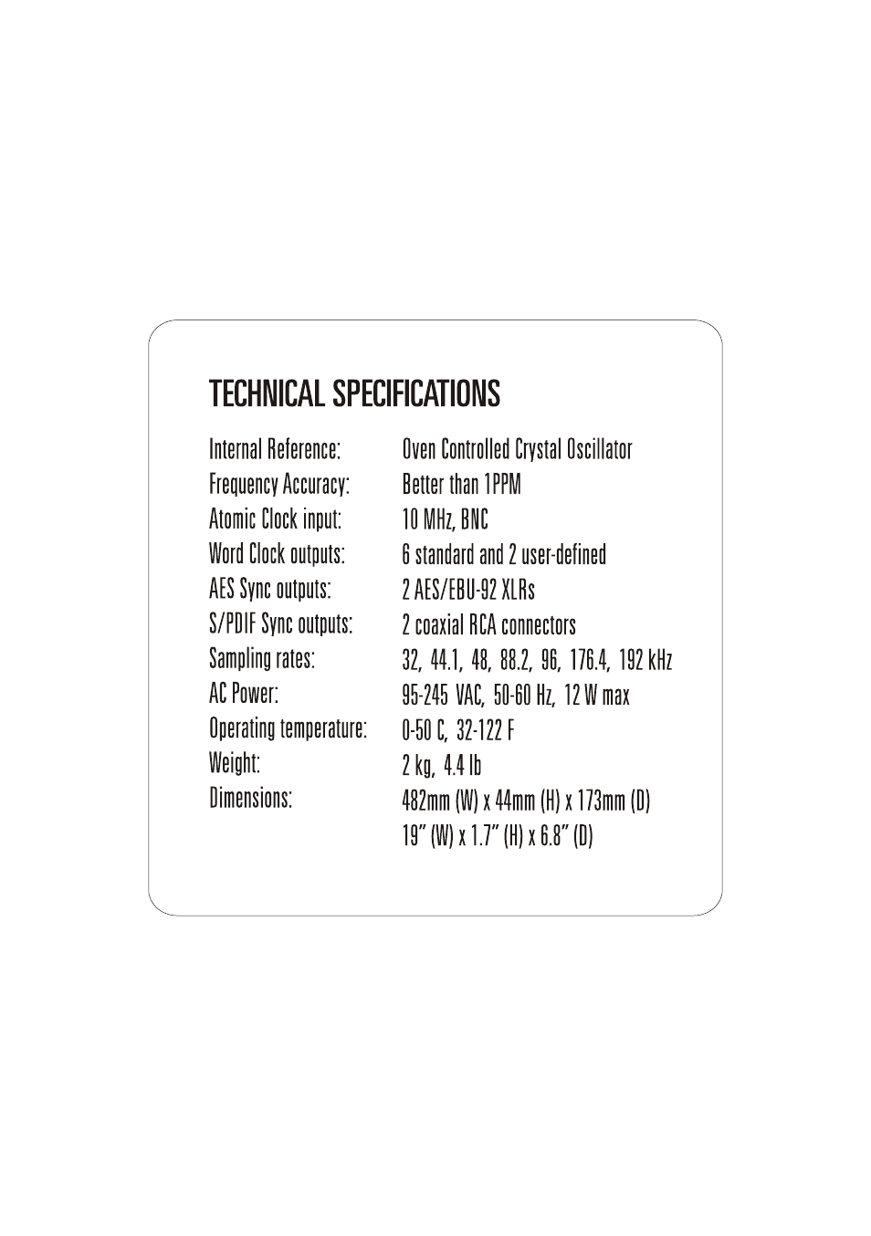 Antelope Audio OCX Master Clock User Manual | Page 6 / 6